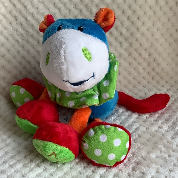 Parents Choice Cuddly Colorful Plush Cow Rattle Crinkle Toy - Picture 1 of 7